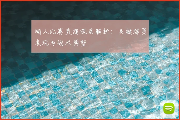 湖人比赛直播深度解析：关键球员表现与战术调整